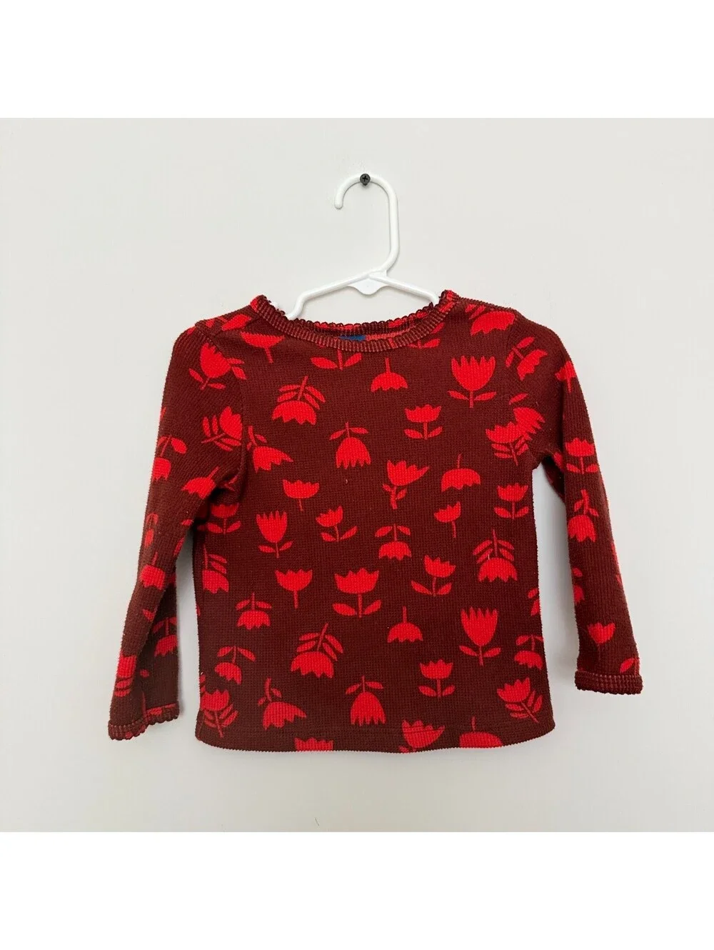 Girls Old Navy Thermal Roses Flower 2t Long Sleeved Shirt